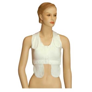 Velcro Strap Heavy Compression Post Surgical Bra with Zipper - EMS Surgical